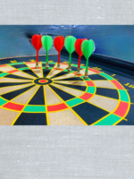 Premium Double-Sided Magnetic Dart Board Set with 6 Safe Darts